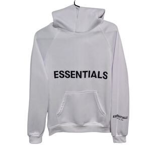 ESSENTIALS White Hoodie Size S